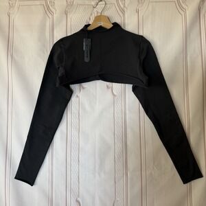 NikeSKIMS Vintage Seamless Long Sleeve Shrug Obsidian Black Sz XL NWT